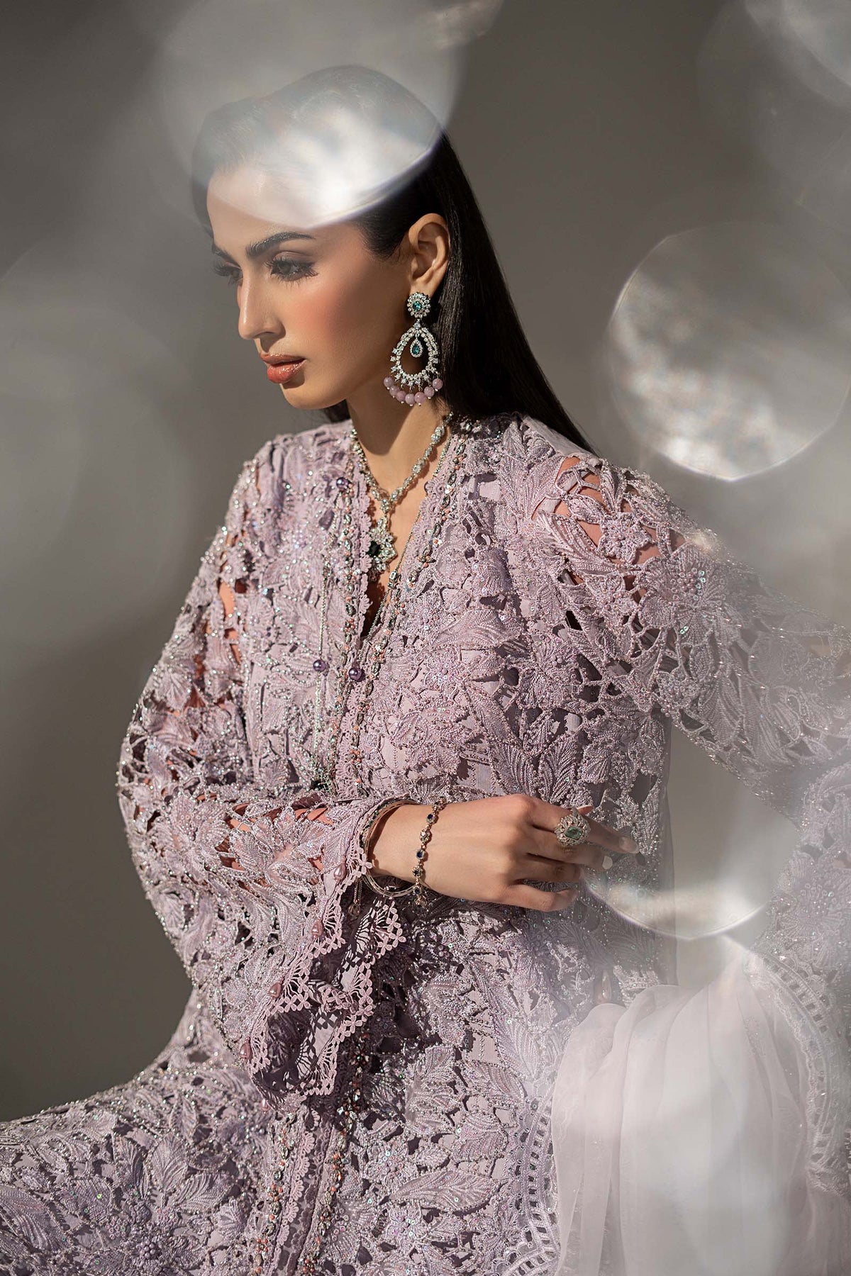 3 Piece Embroidered Organza Suit