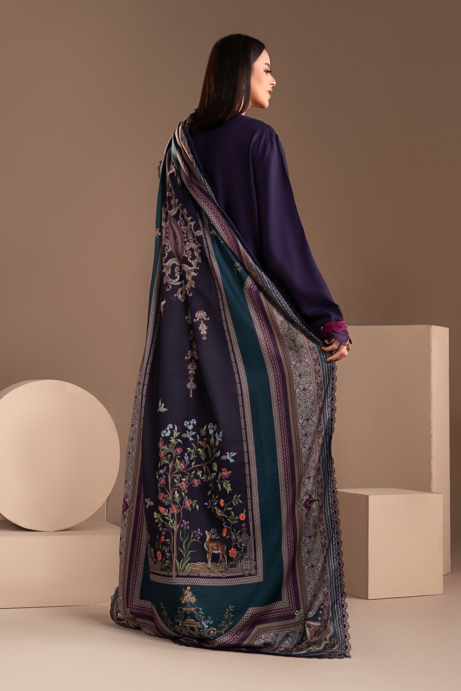 Embroidered Georgette Fabric (1Pc)