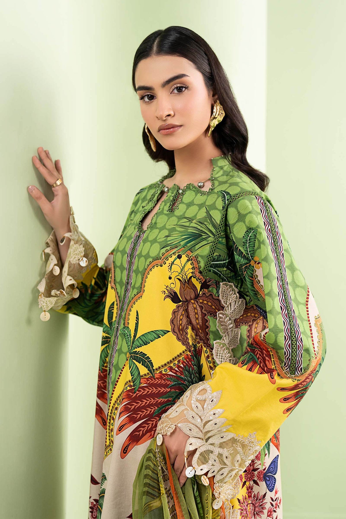 3 Piece Embroidered Lawn Suit - MS2905B-SML-00B