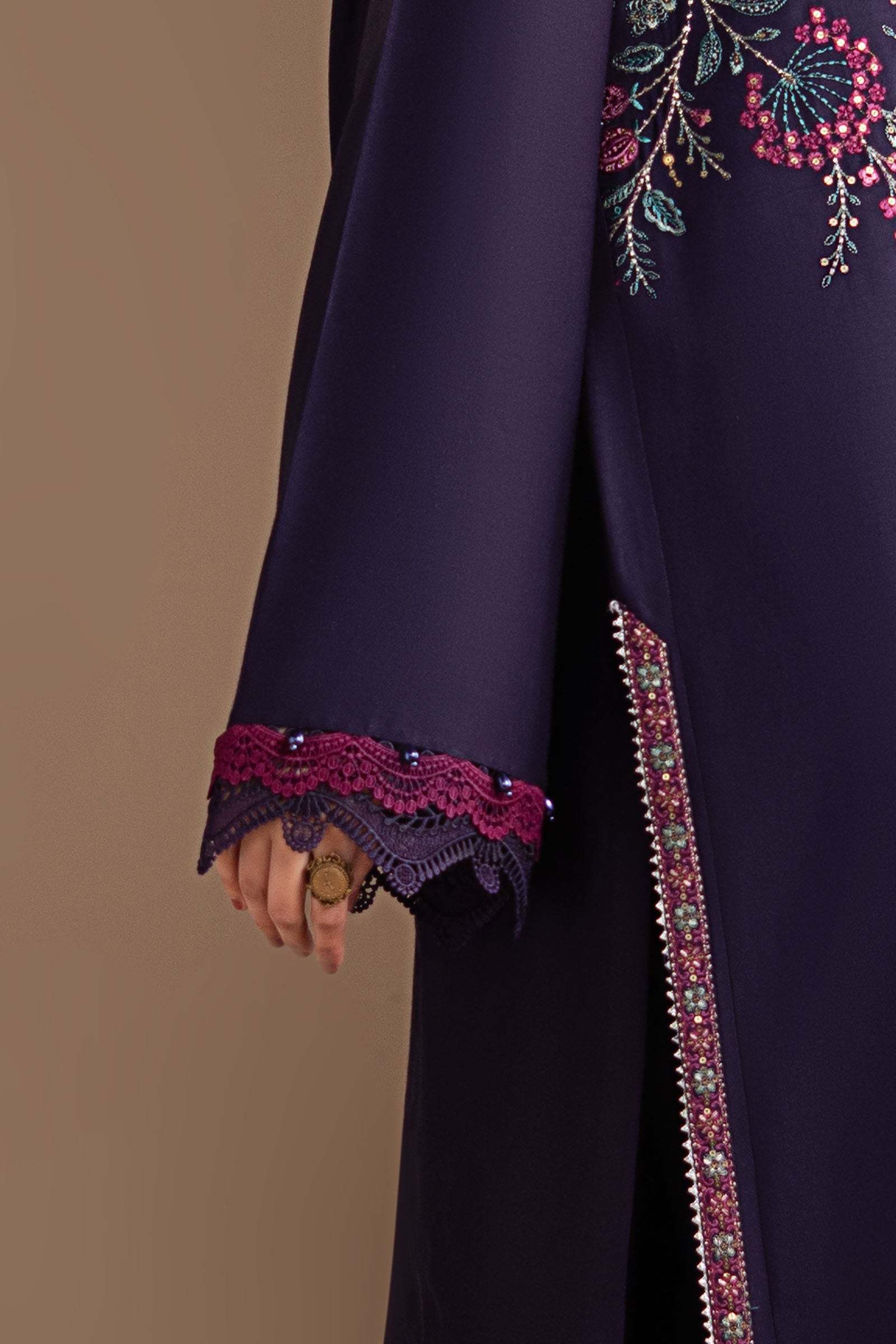 Embroidered Georgette Fabric (1Pc)