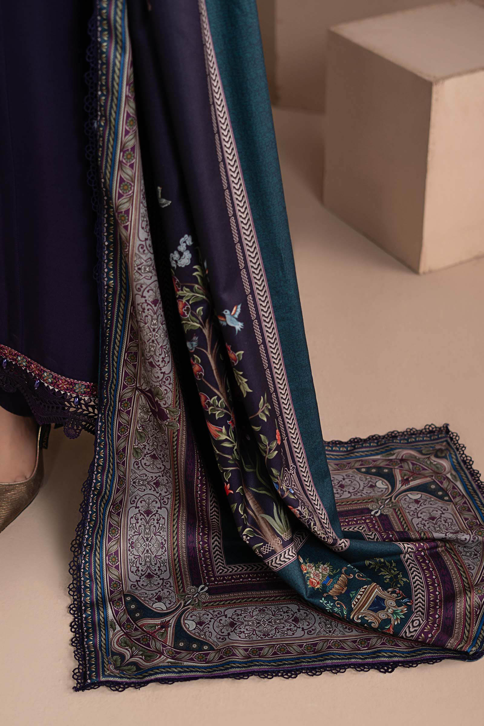 Embroidered Georgette Fabric (1Pc)