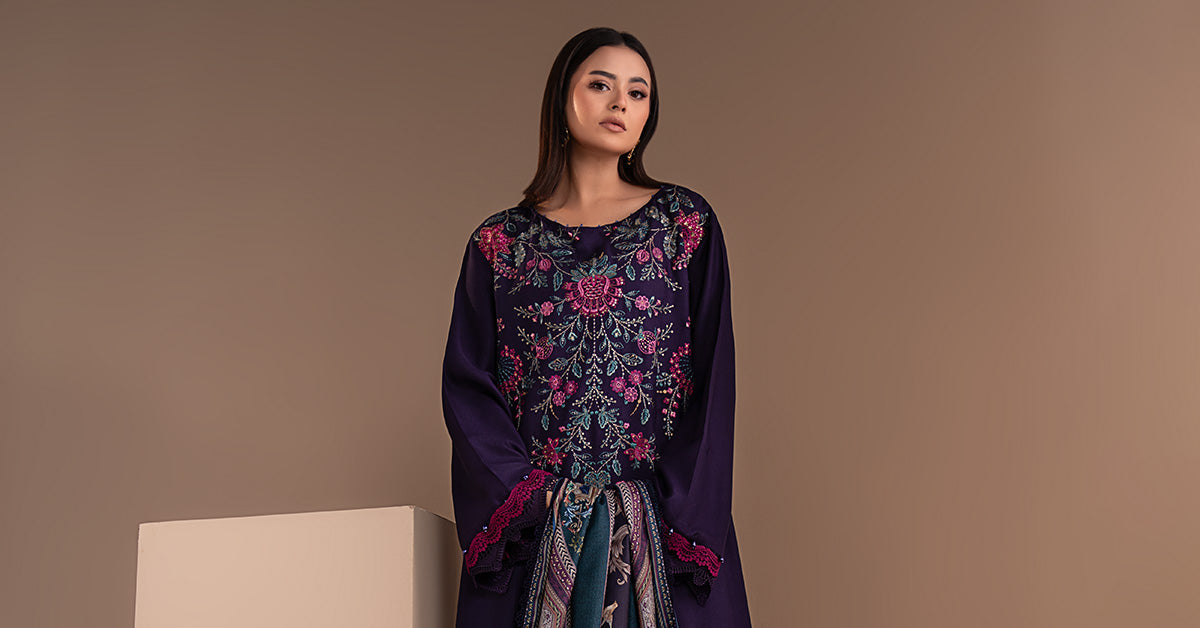 Embroidered Georgette Fabric (1Pc)