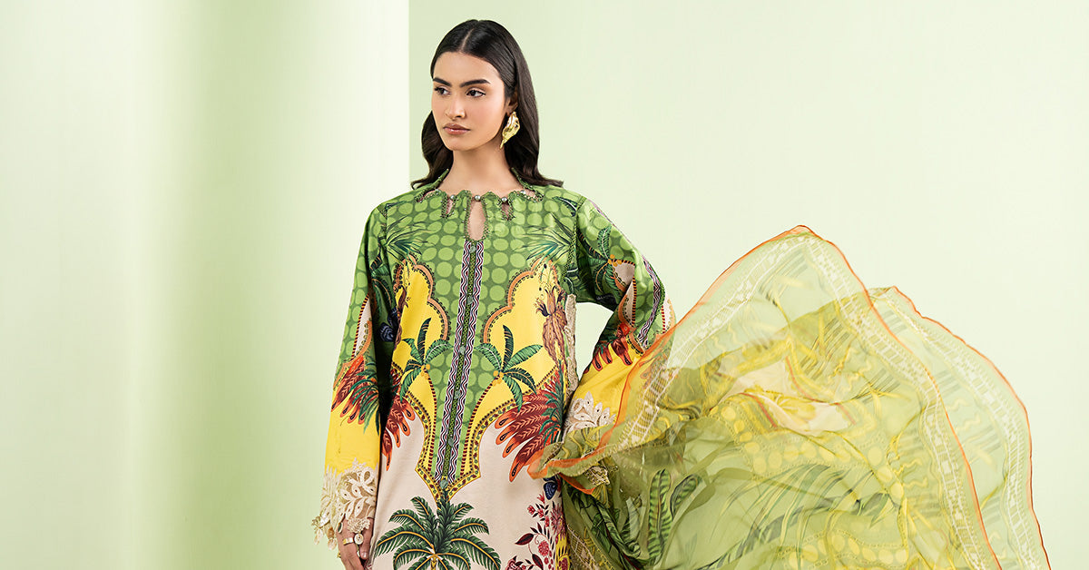 3 Piece Embroidered Lawn Suit - MS2905B-SML-00B