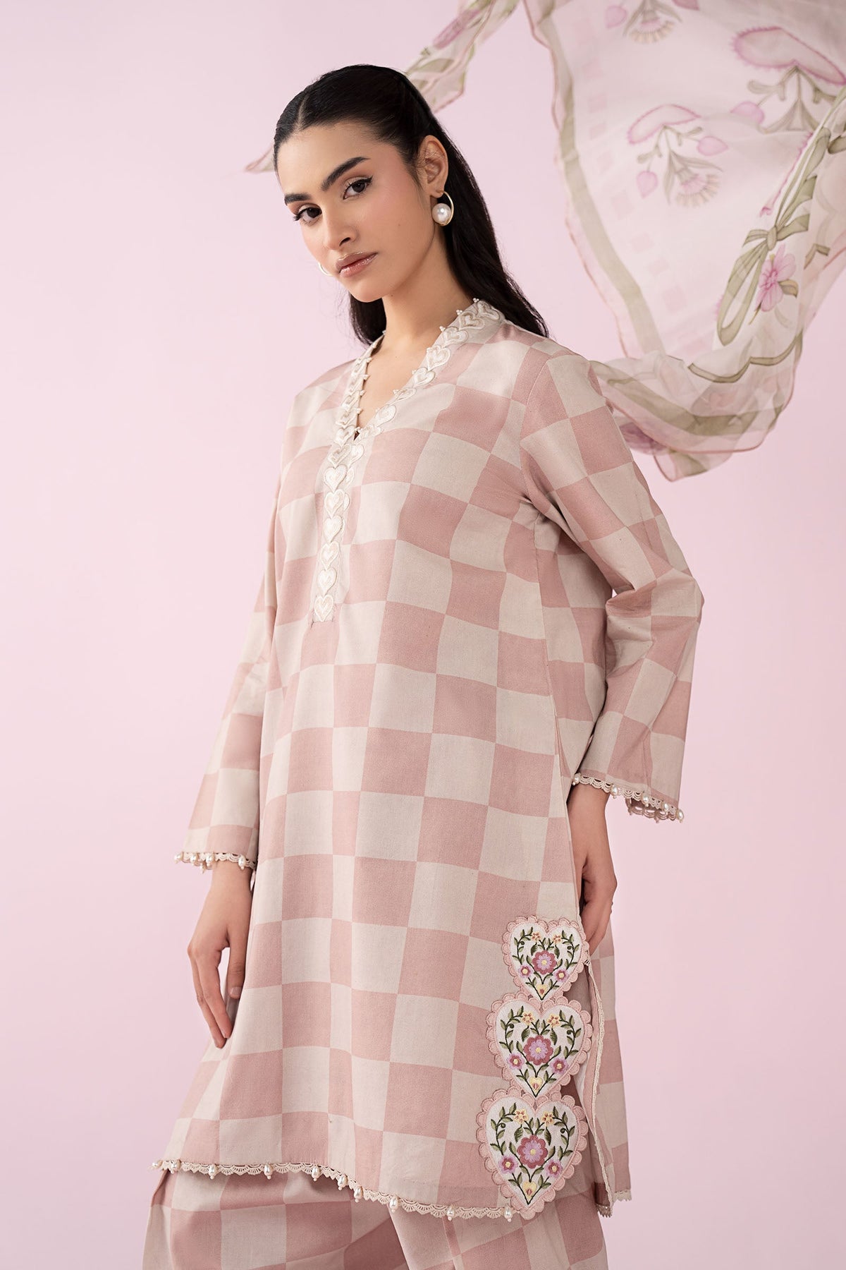 3 Piece Embroidered Lawn Suit - MS2906A-SML-00A