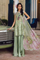 3 Piece Unstitched Embroidered Cambric Suit | Mpt-2706-A