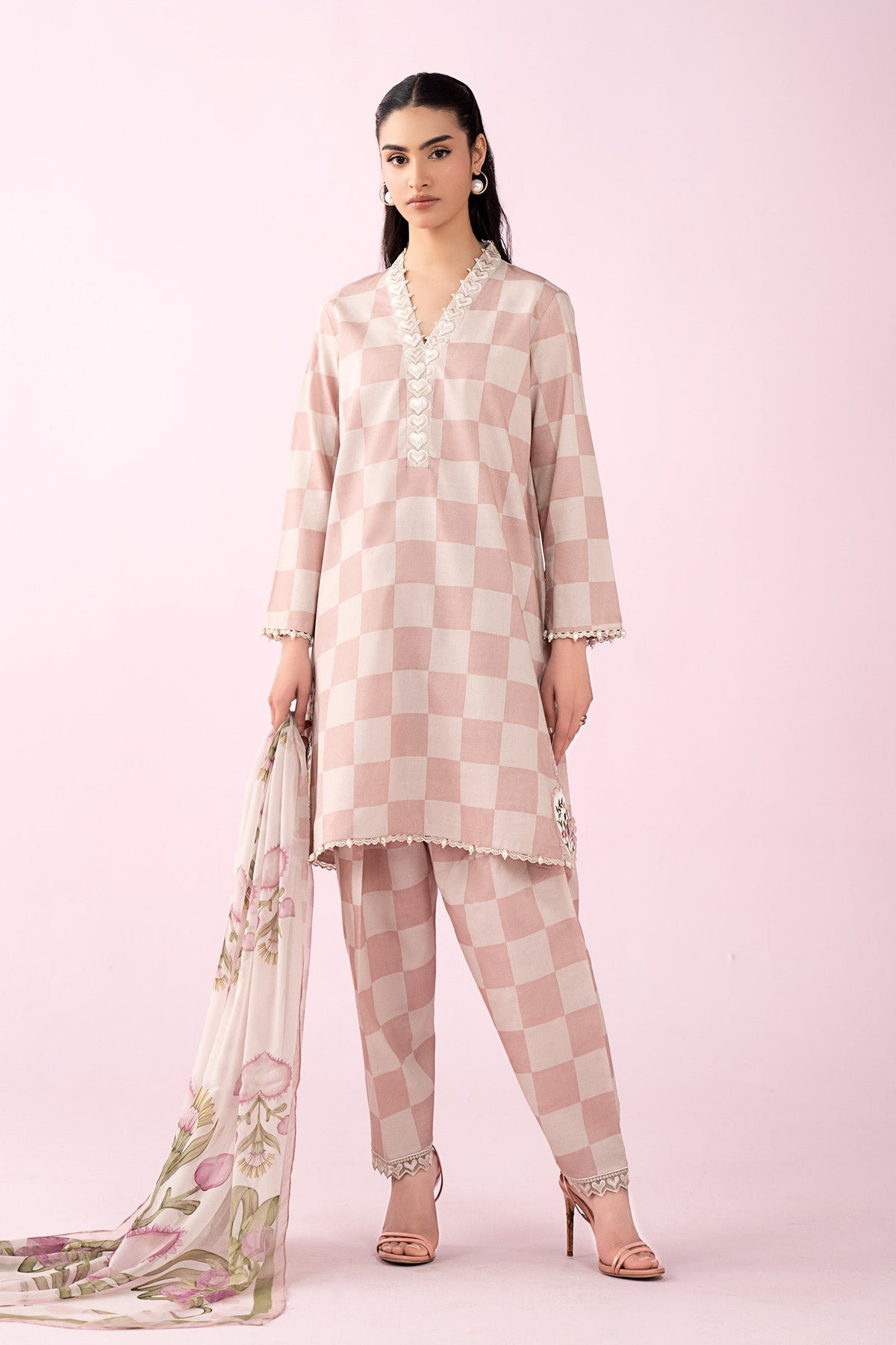 3 Piece Embroidered Lawn Suit - MS2906A-SML-00A