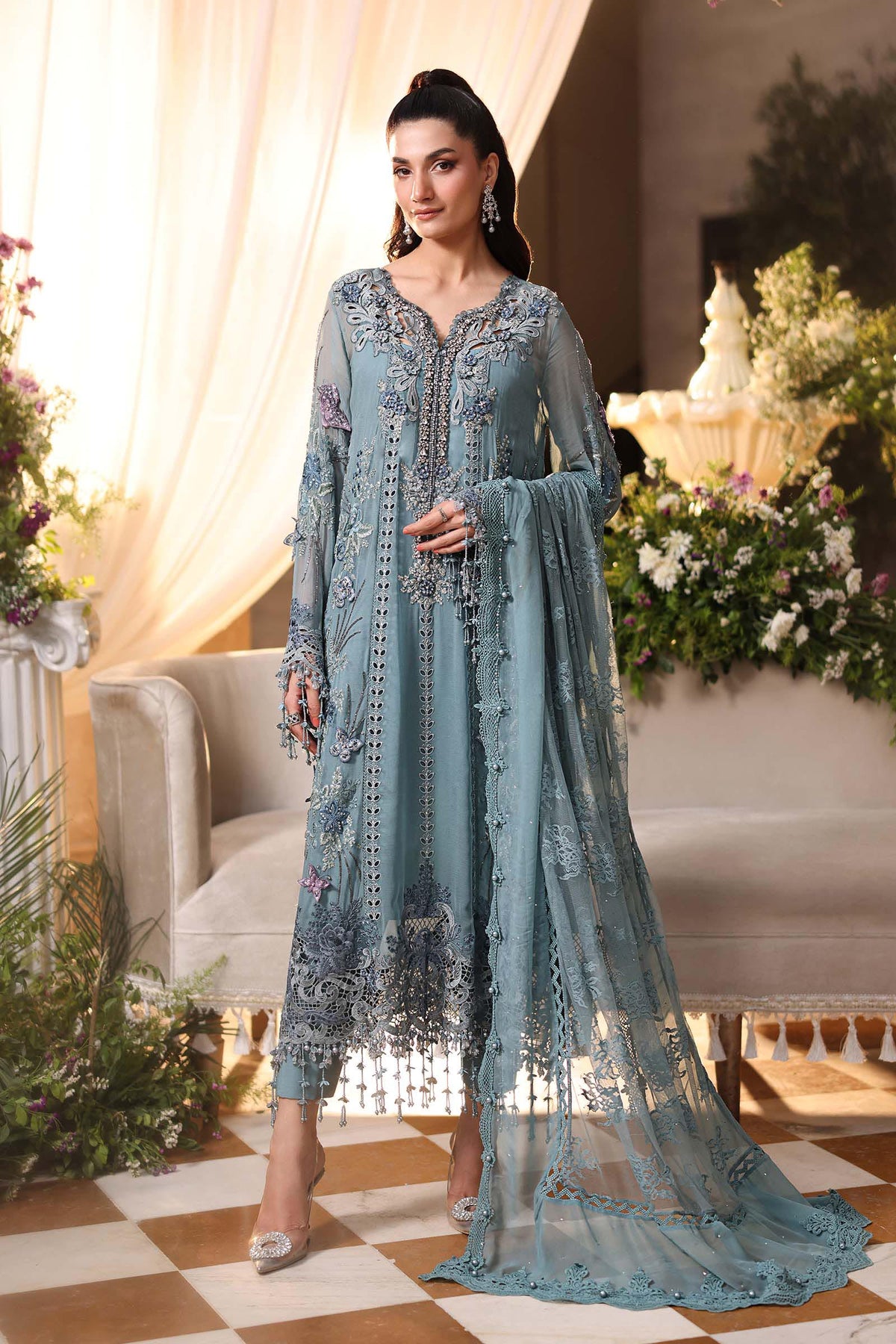 3 Piece Unstitched Embroidered Chiffon Suit (MPC-26-106)