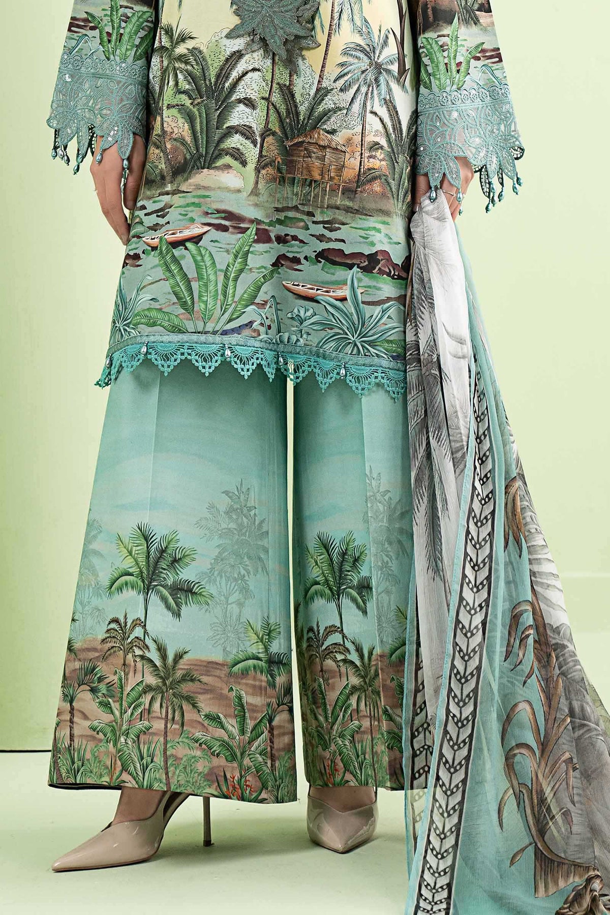 3 Piece Embroidered Lawn Suit - MS2907A-SML-00A