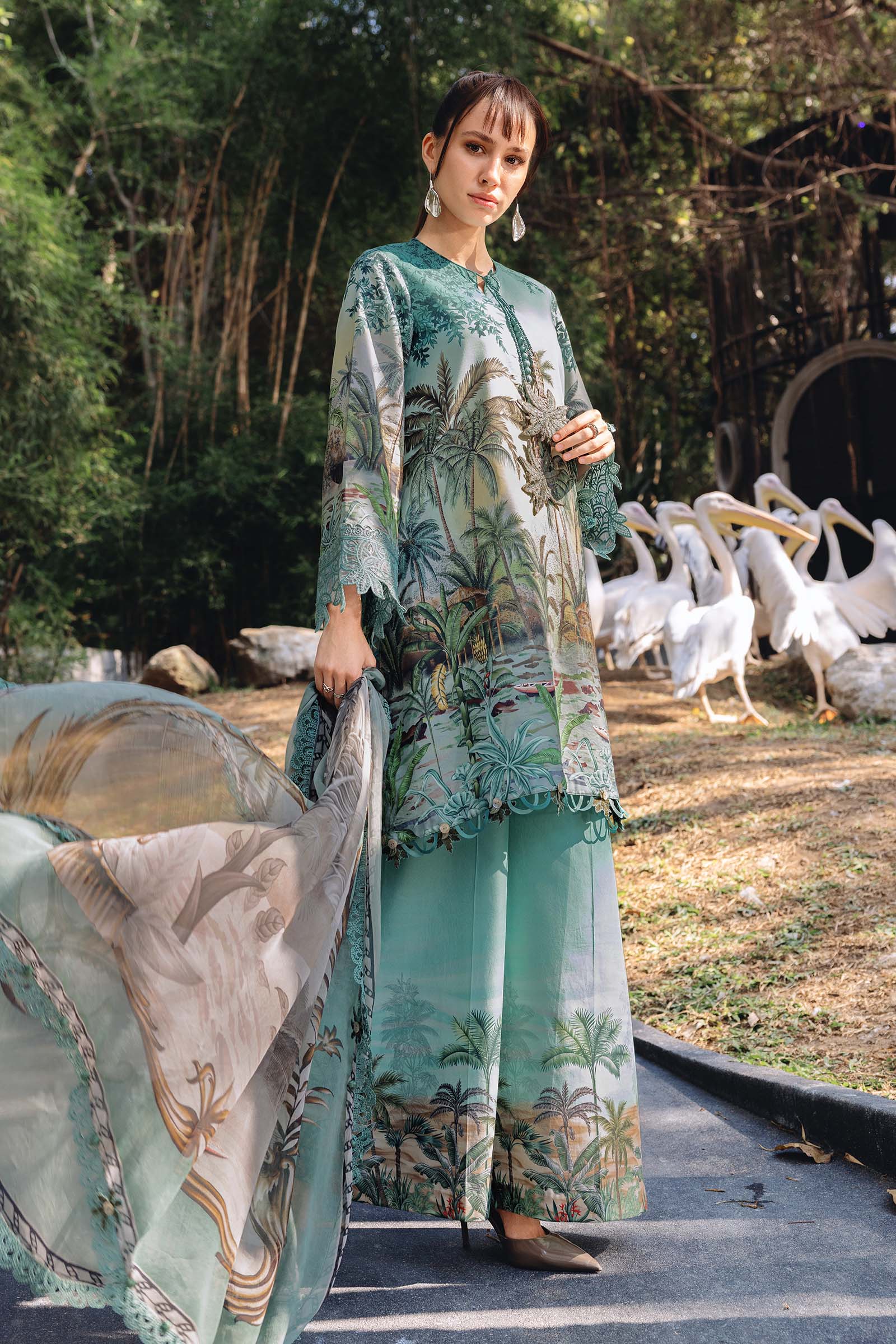 3 Piece Unstitched Embroidered Lawn Suit