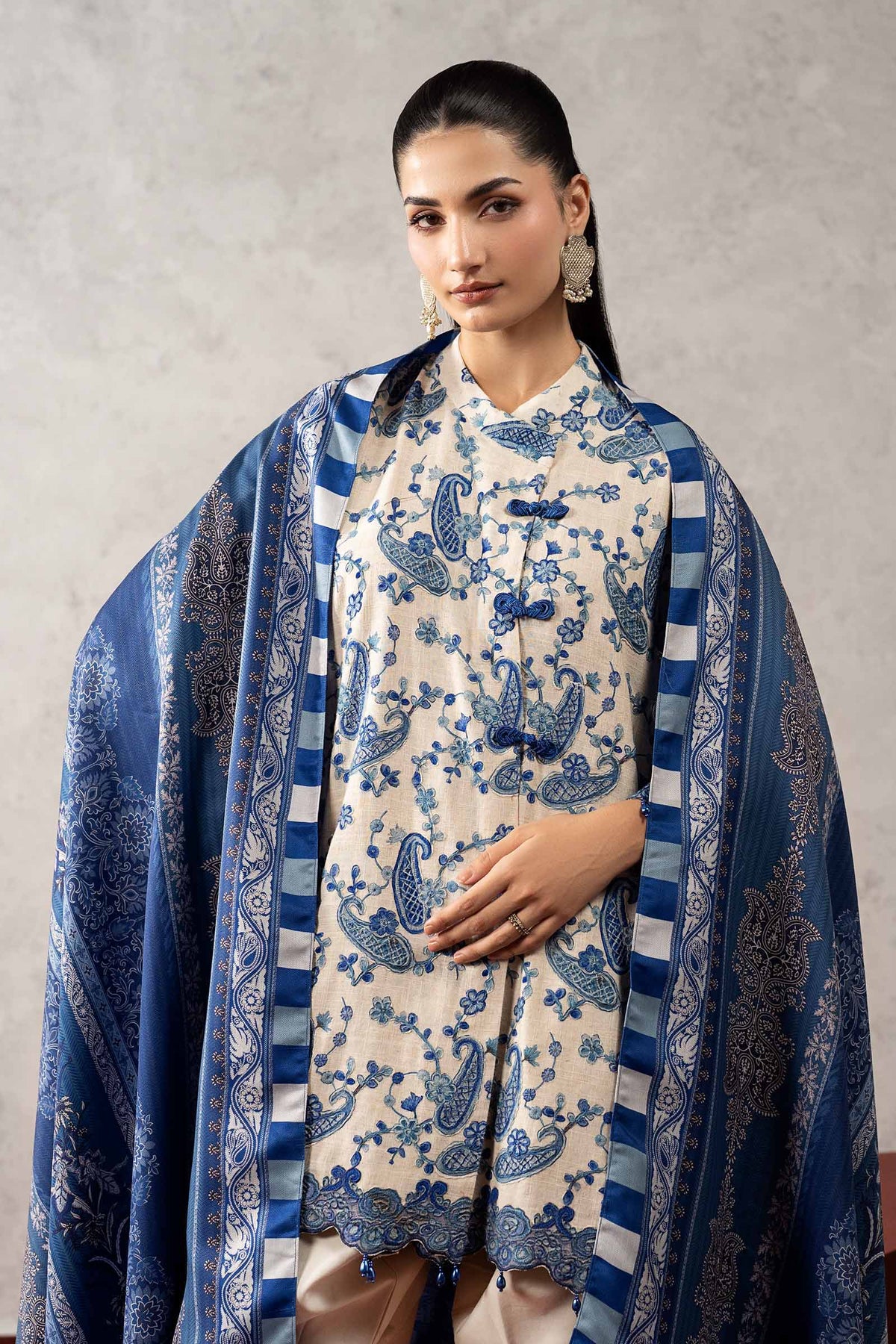 3 Piece Embroidered Irish Linen Suit