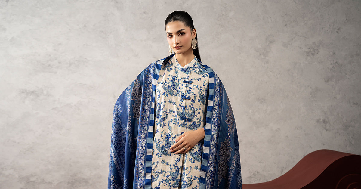 3 Piece Embroidered Irish Linen Suit