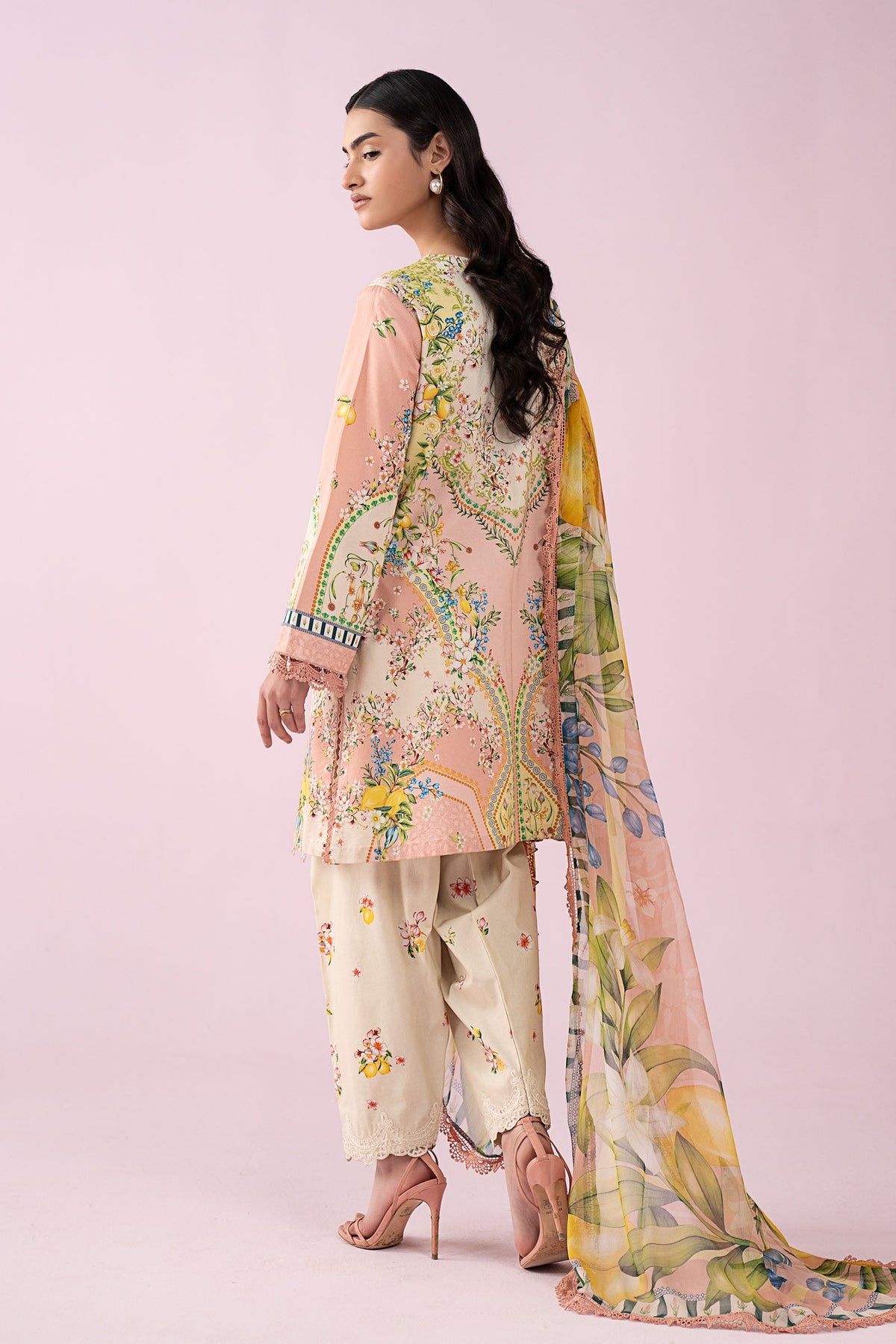 3 Piece Embroidered Lawn Suit - MS2908A-SML-00A