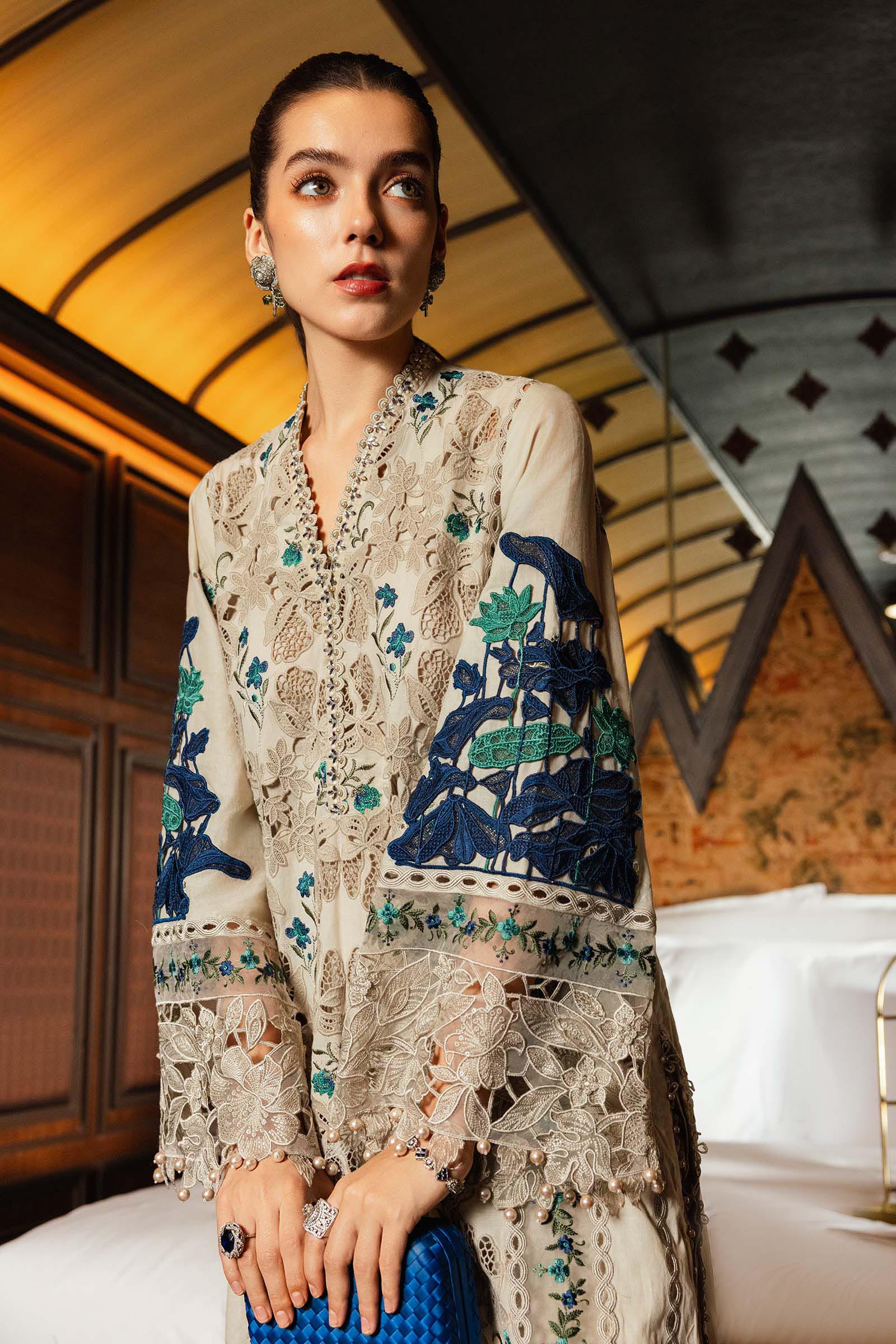 3 Piece Unstitched Embroidered Lawn Suit