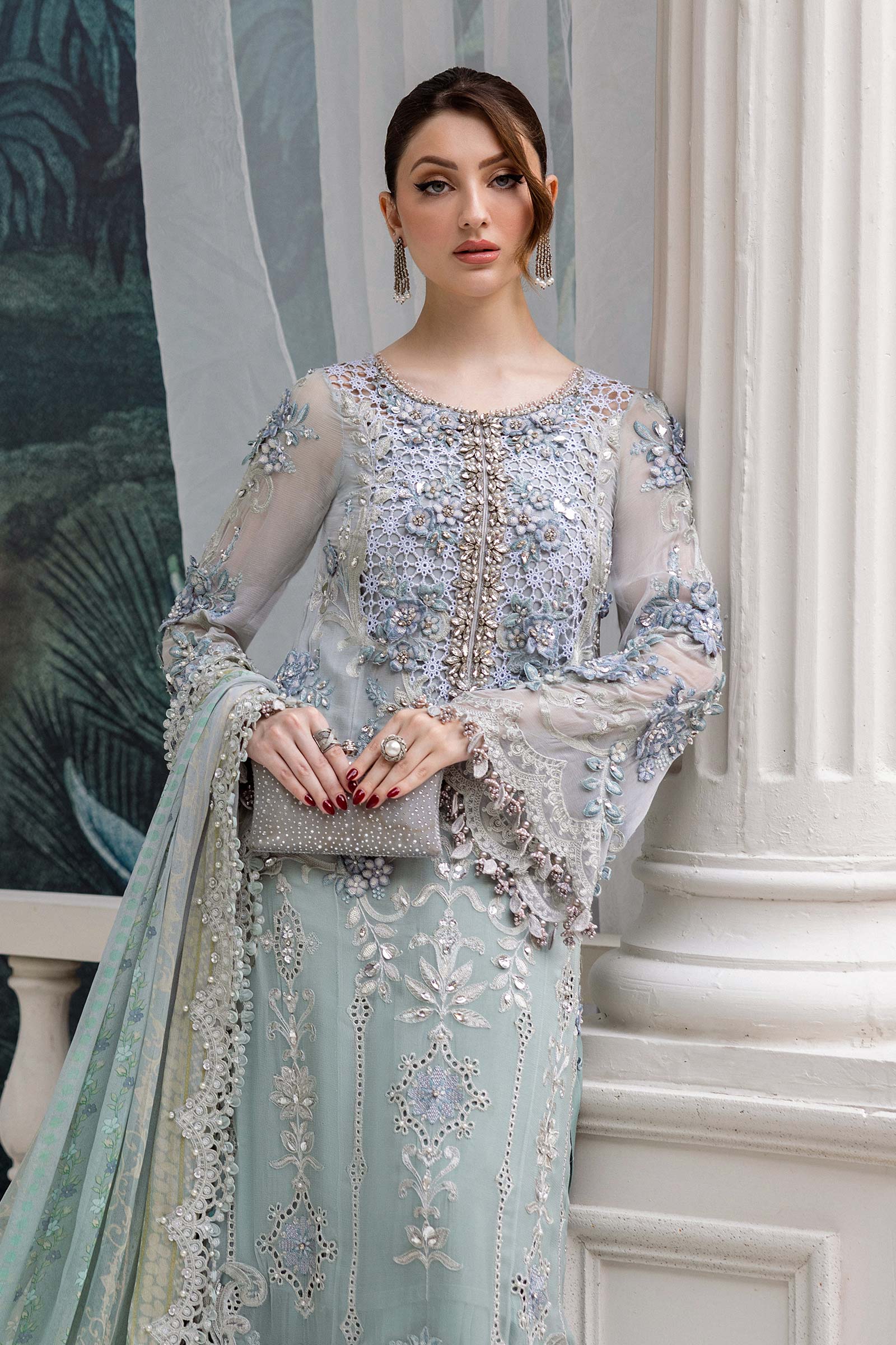 Maria B – MPC-25-108 Aqua to Sea Green Chiffon Style