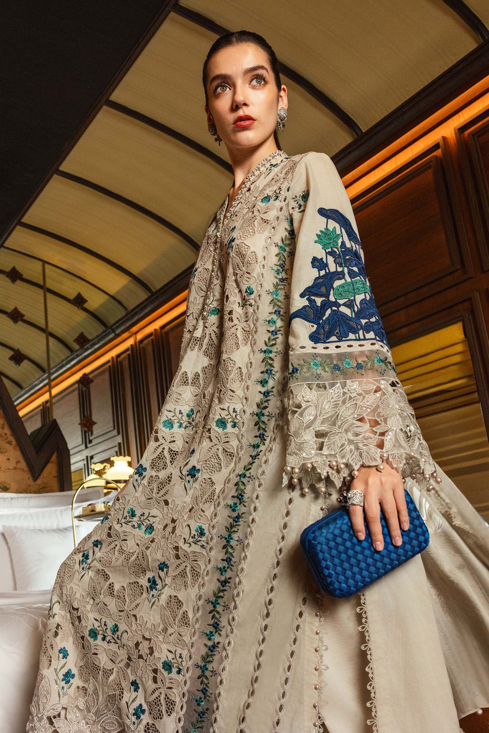 3 Piece Unstitched Embroidered Lawn Suit