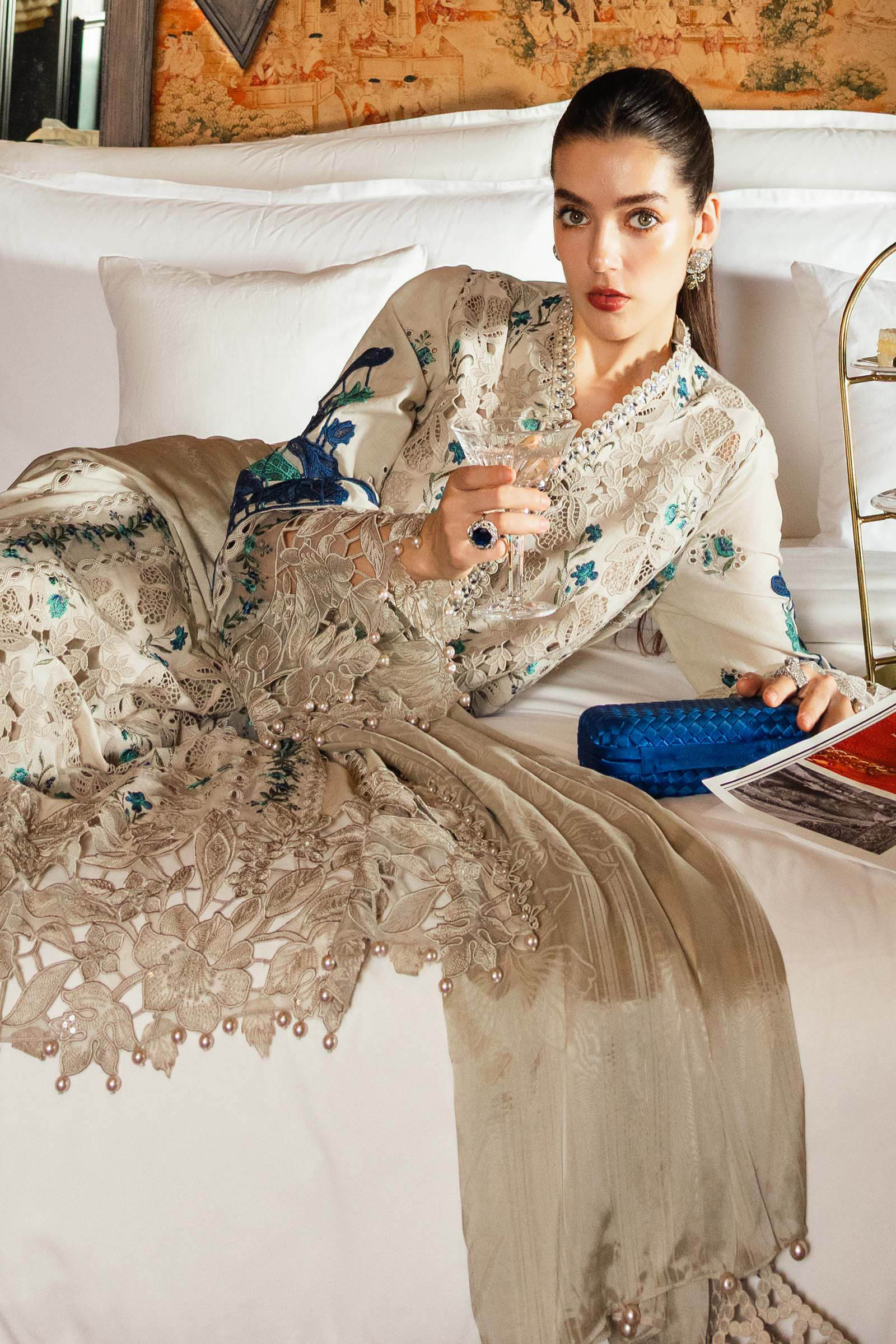 3 Piece Unstitched Embroidered Lawn Suit