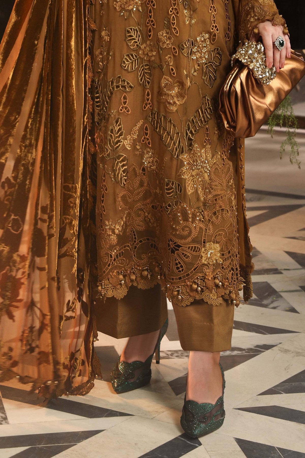3 Piece Unstitched Embroidered Chiffon Suit (MPC-26-205)