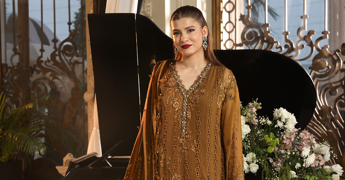 3 Piece Unstitched Embroidered Chiffon Suit (MPC-26-205)