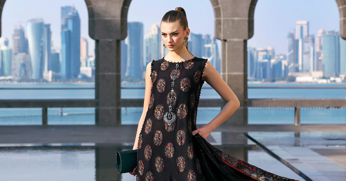 3 Piece Unstitched Embroidered Jacquard Lawn Suit - D02605B-999-00B