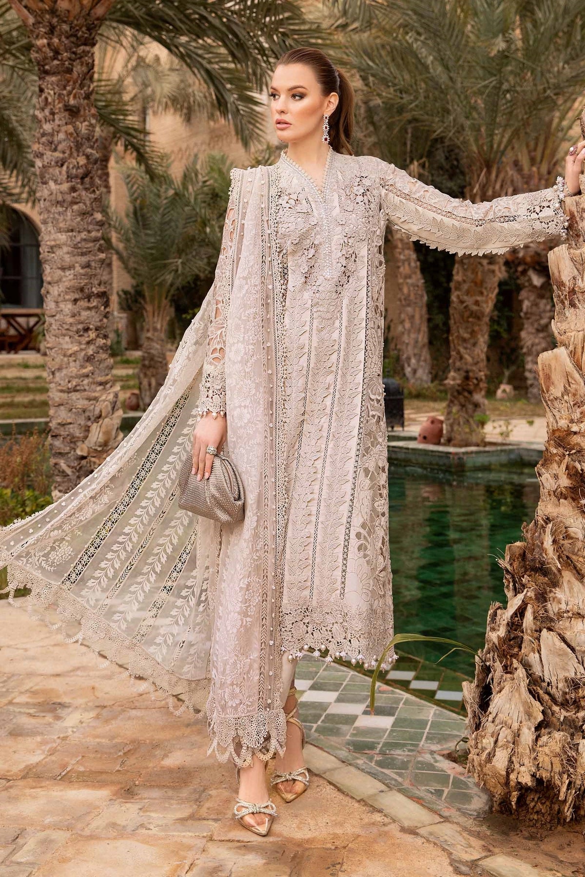 Maria.B Luxury Lawn Embroidered 3 Piece Unstitched D-2409-A