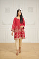 Da-1600 Maroon Embroidered Kurta