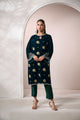 FW24DA-1895 DARK GREEN 1PCS EMBROIDERED KURTA