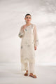 SS24DA-2462 OFF WHITE 2PCS EMBROIDERED KURTA WITH TROUSER
