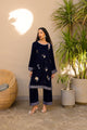 FW24DA-2615 NAVY BLUE 2PCS EMBROIDERED KURTA WITH DUPATTA