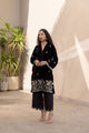 Fw24Da-2619 Black 2Pcs Embroidered Kurta With Trouser