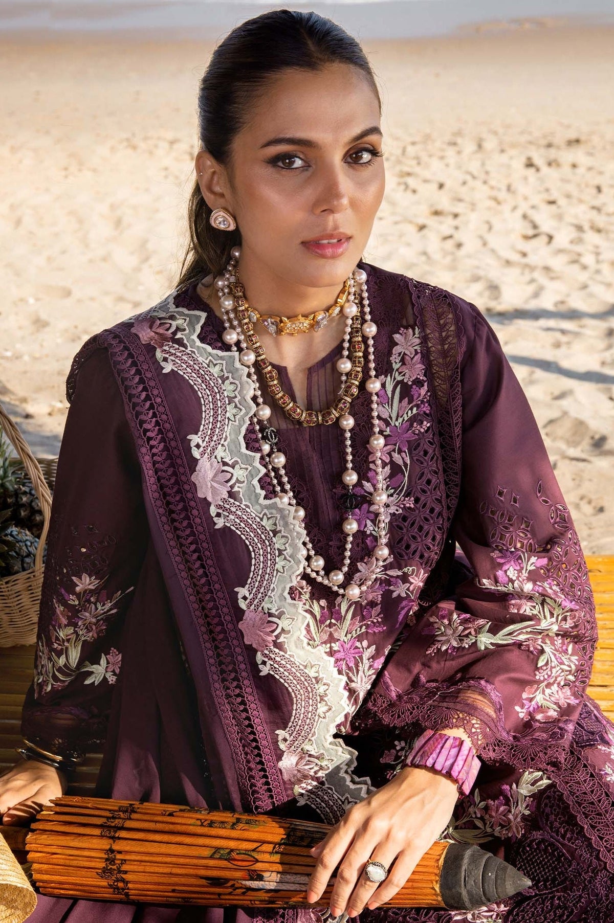 Saira Shakira Luxury Lawn Embroidered 3 Piece Unstitched - DAHLIA-B