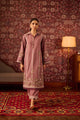 Dc-2119 Mauve Khaddar 2Pcs Embroidered Kurta With Trouser