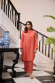 DC-2258 RUST 2PCS EMBROIDERED KURTA WITH TROUSER