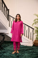 DC-2260 PURPLE 2PCS EMBROIDERED KURTA WITH TROUSER