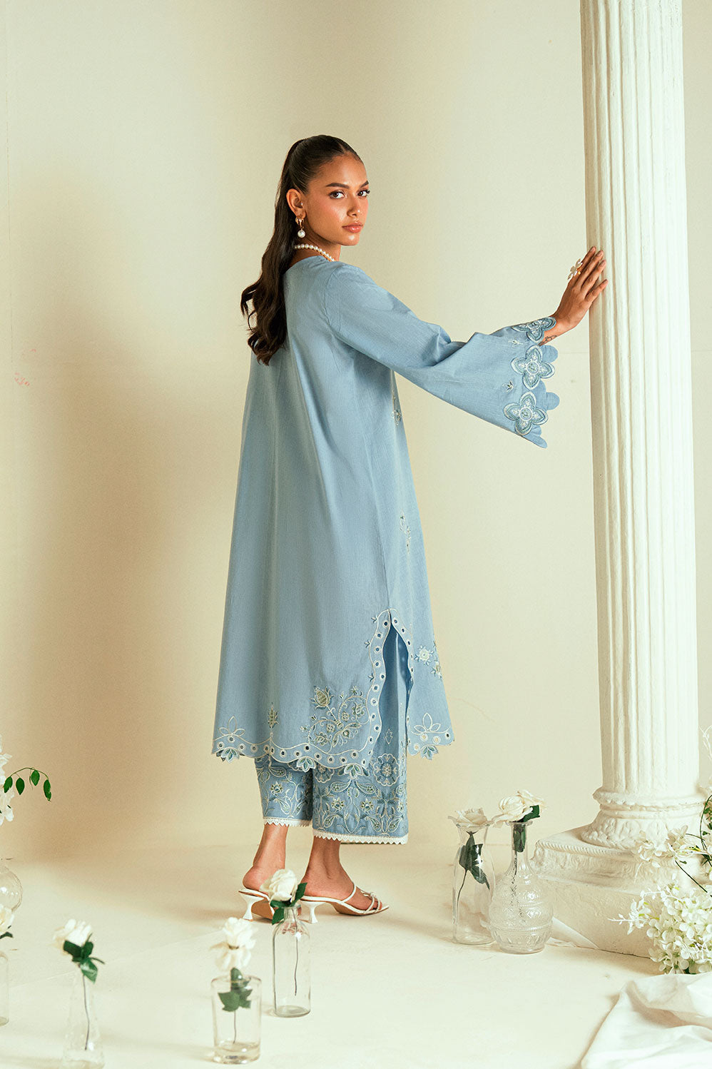 SS25DD-2553 SKY BLUE DUPATTA