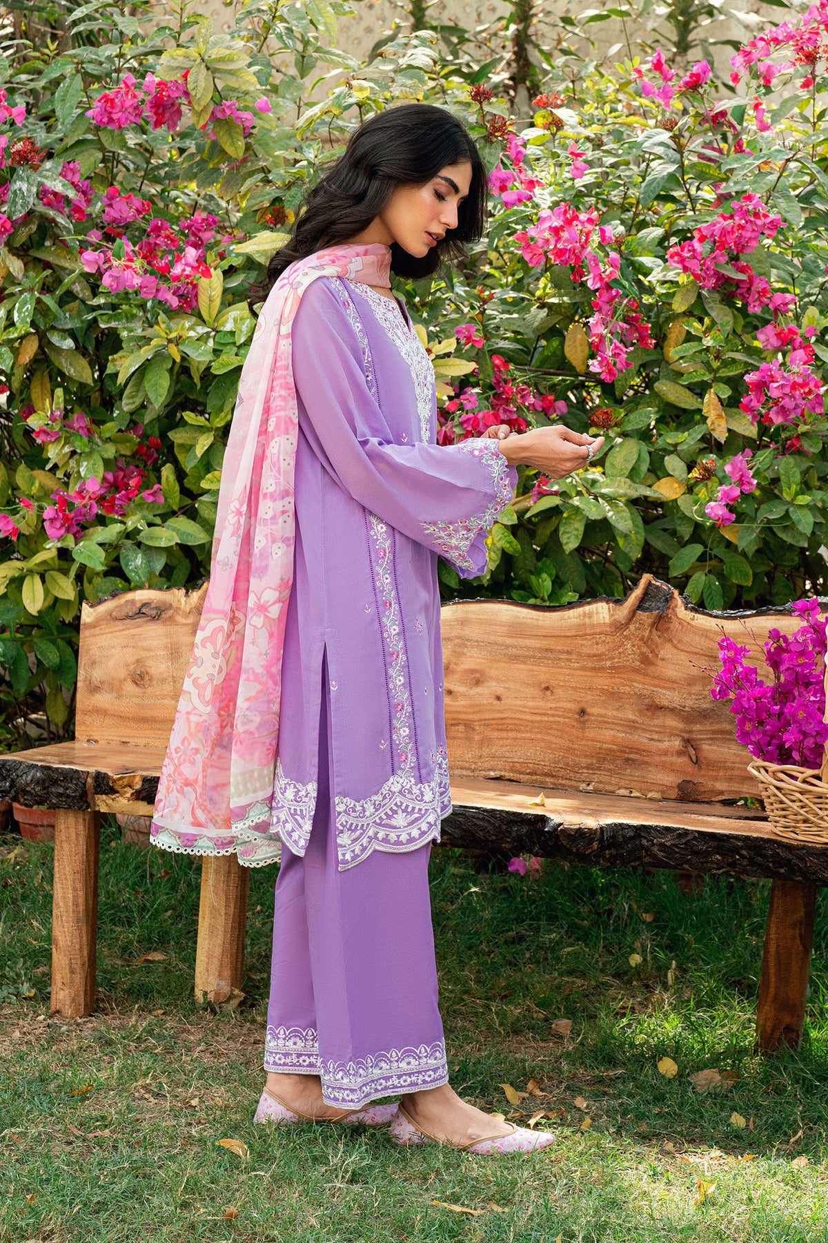 SS25DD-2577 LIGHT PINK PRINTED DUPATTA