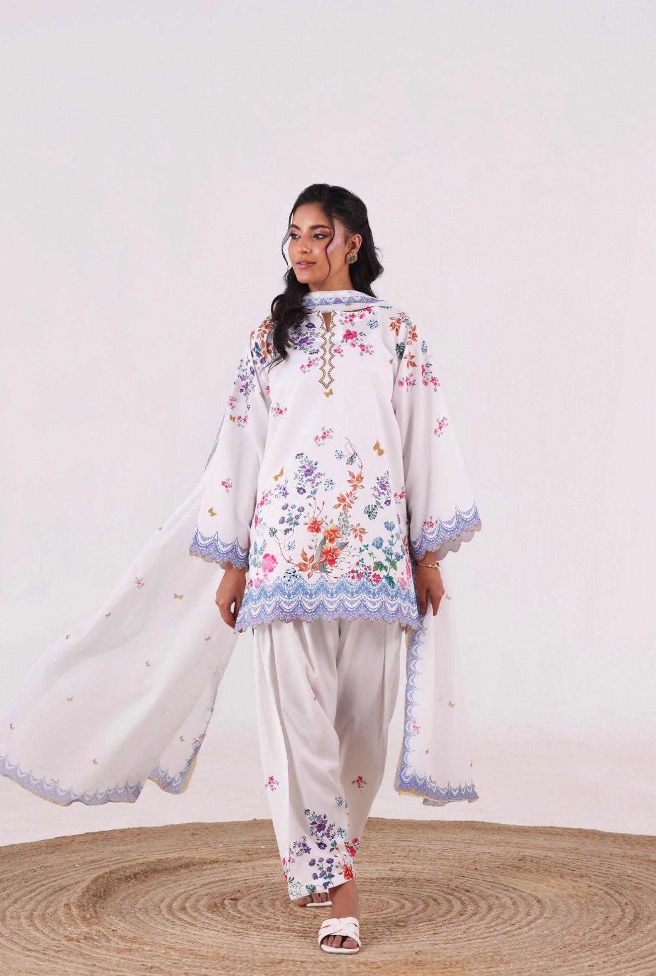 Cream Dupatta