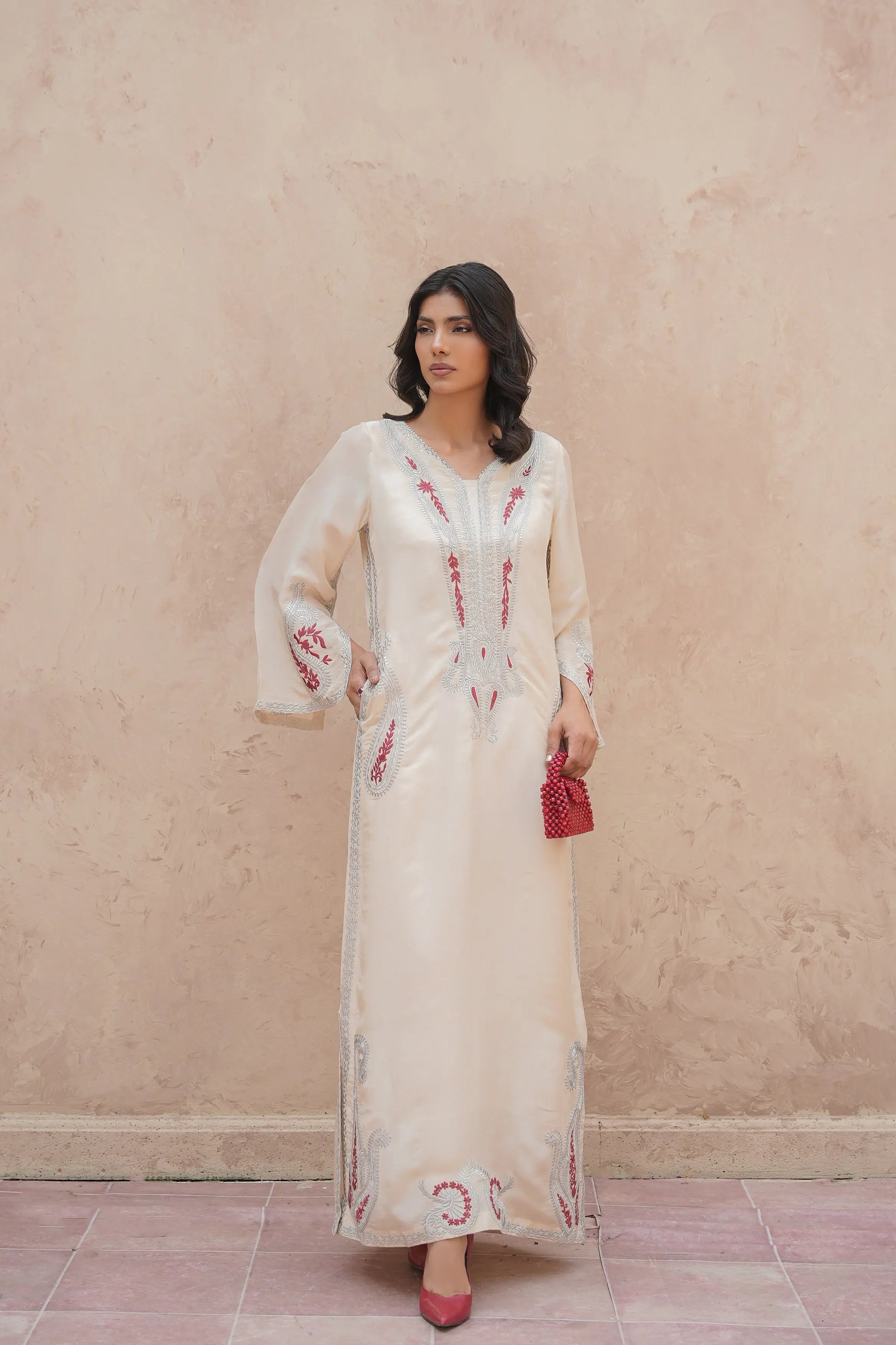 Serene White Kaftan
