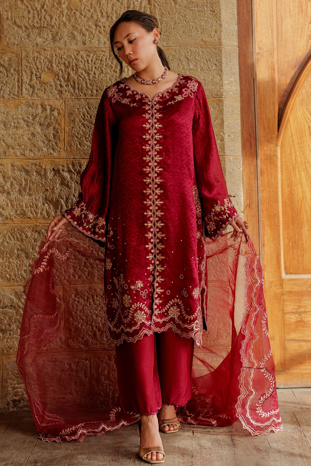 SS26DL-0353 MAROON 3PCS