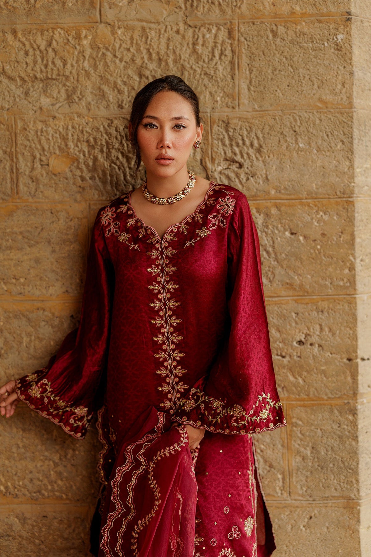 SS26DL-0353 MAROON 3PCS