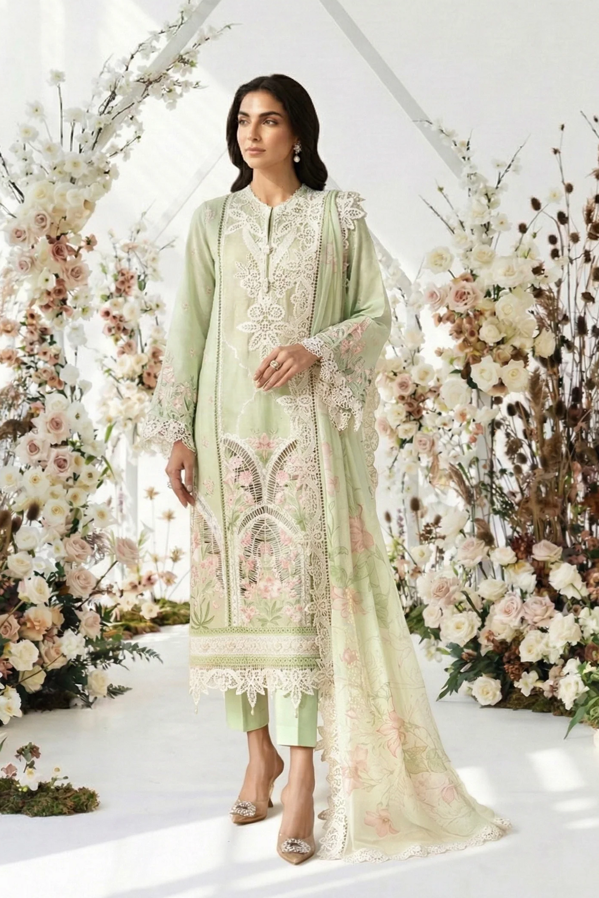 Maria.B Luxury Lawn Embroidered Unstitched Suit DS-2611-A