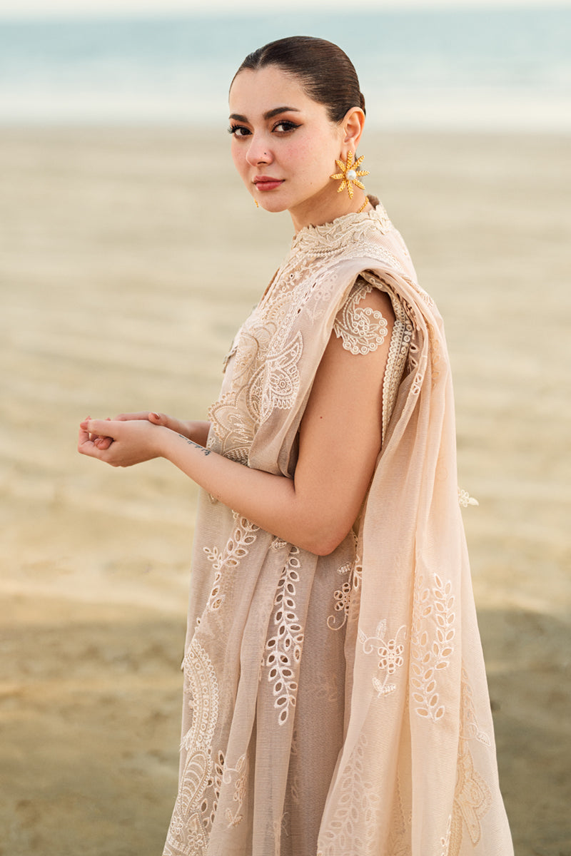 FK-01 Sophia Style — Mairaz Blush Chikankari Three-Piece Suit