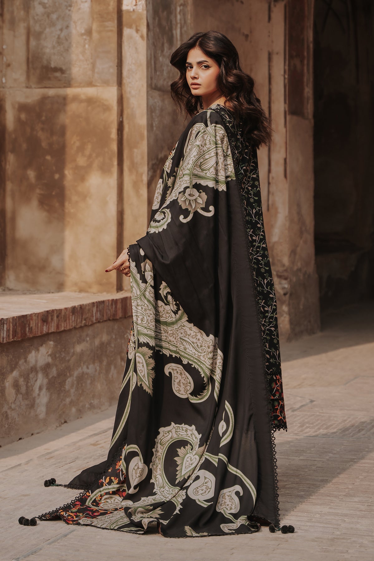 3-pc Unstitched Embroidered Printed Staple DSCW5-15