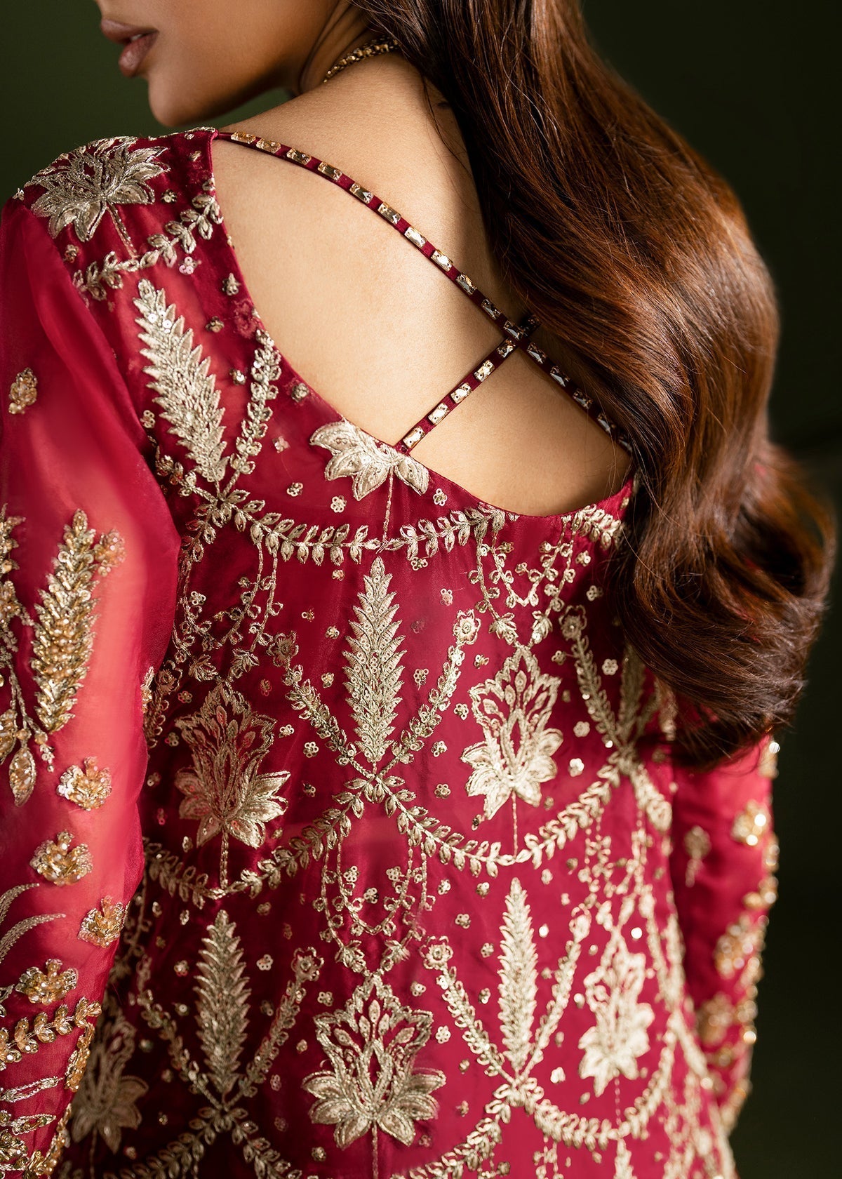 Luxe Style — Mairaz Ruby Red Sharara
