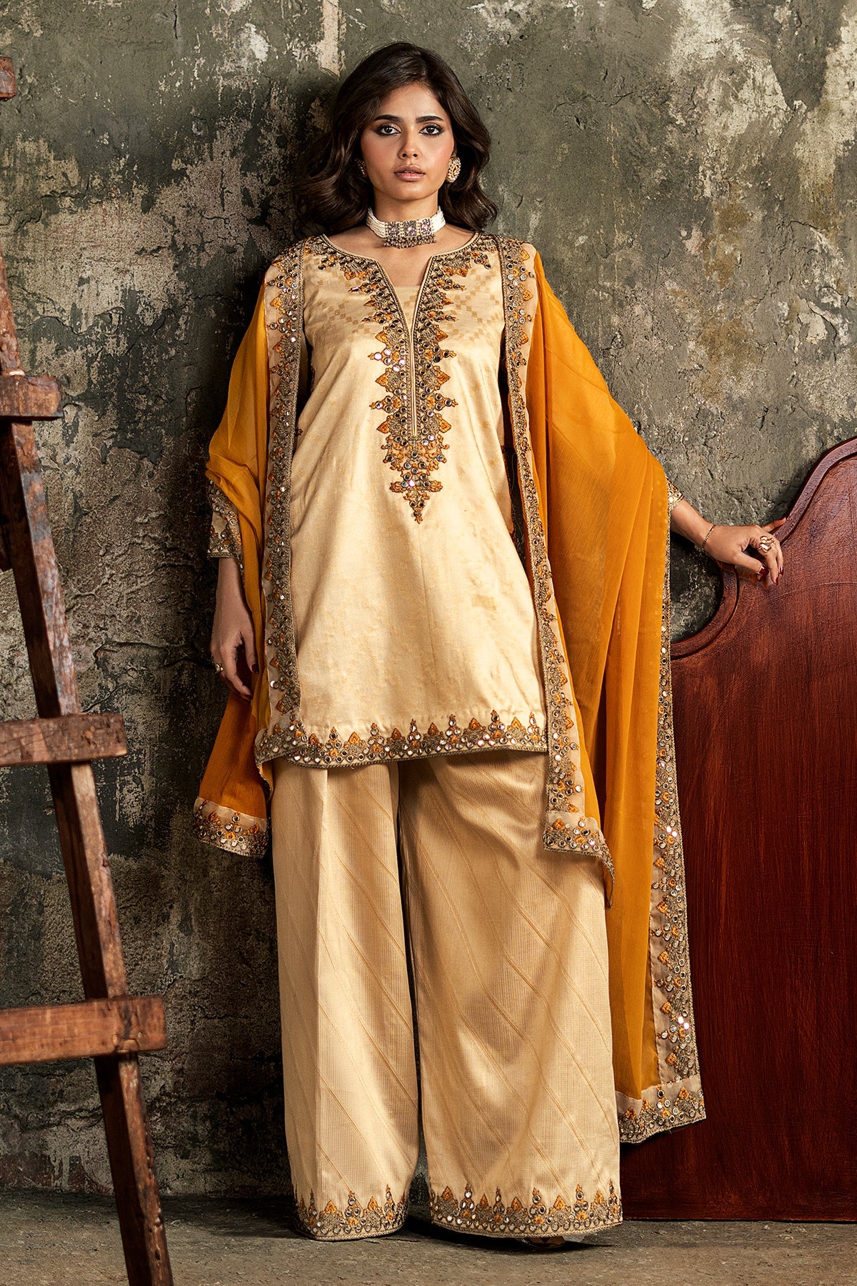 3-PC Embroidered Jacquard CMA-6-279
