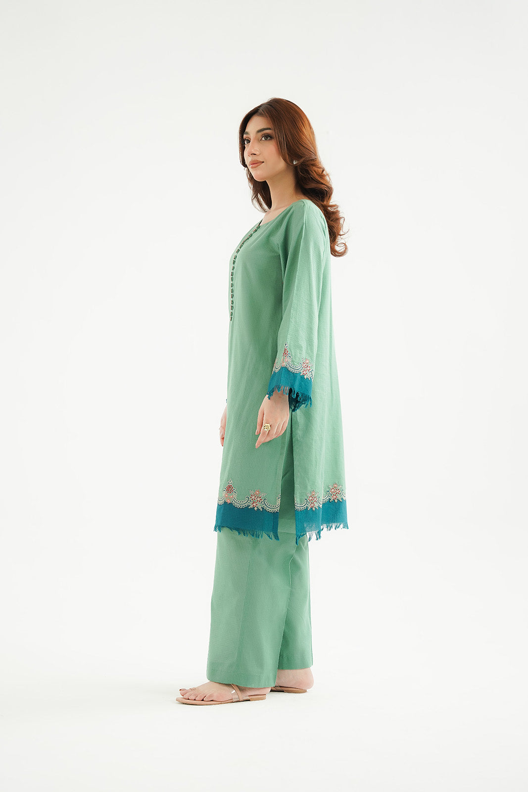 2 Piece Cotton Rip Stop Embroidered Suit (CP0440)
