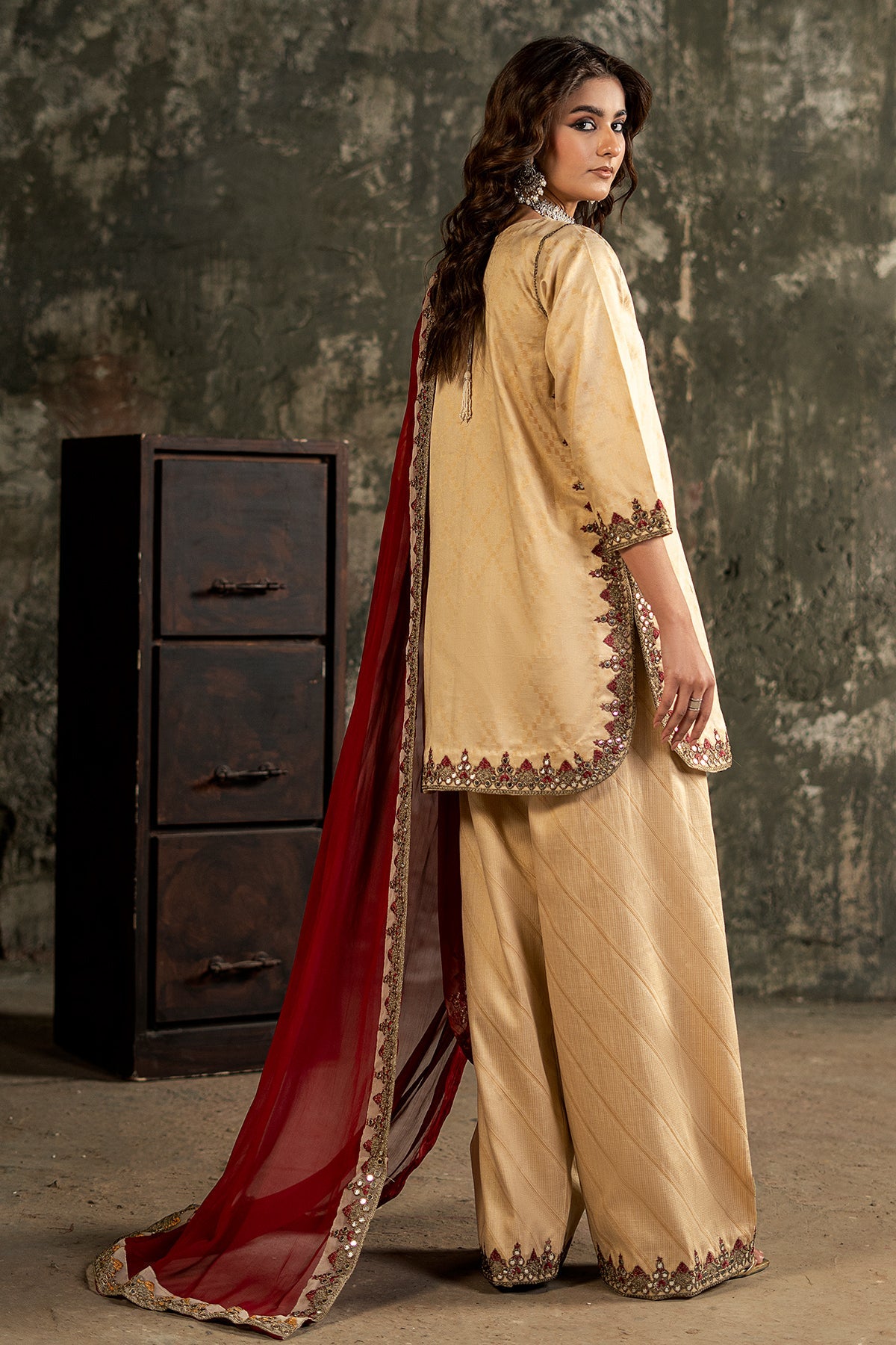 3-PC Embroidered Jacquard CMA-6-277