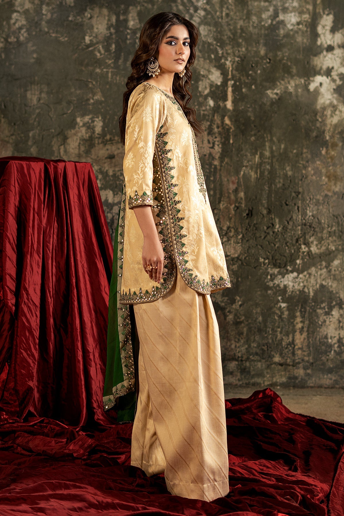 3-PC Embroidered Jacquard CMA-6-278