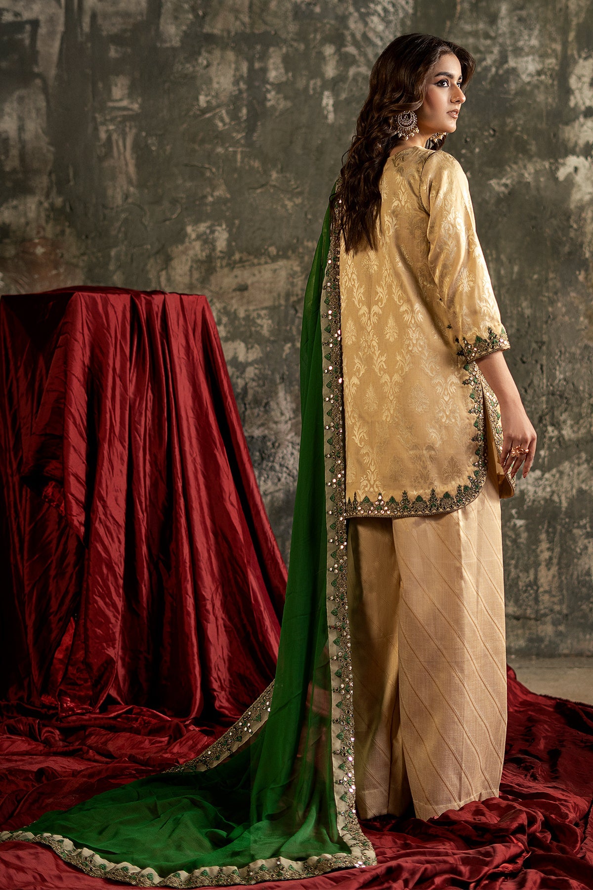 3-PC Embroidered Jacquard CMA-6-278