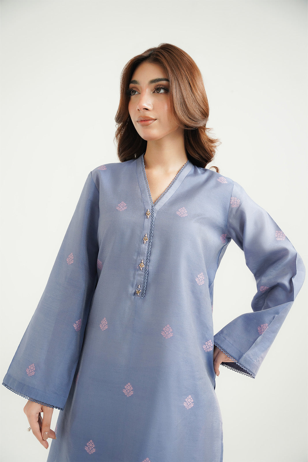 2 Piece Cotton Silk Solid Suit (CS0504)
