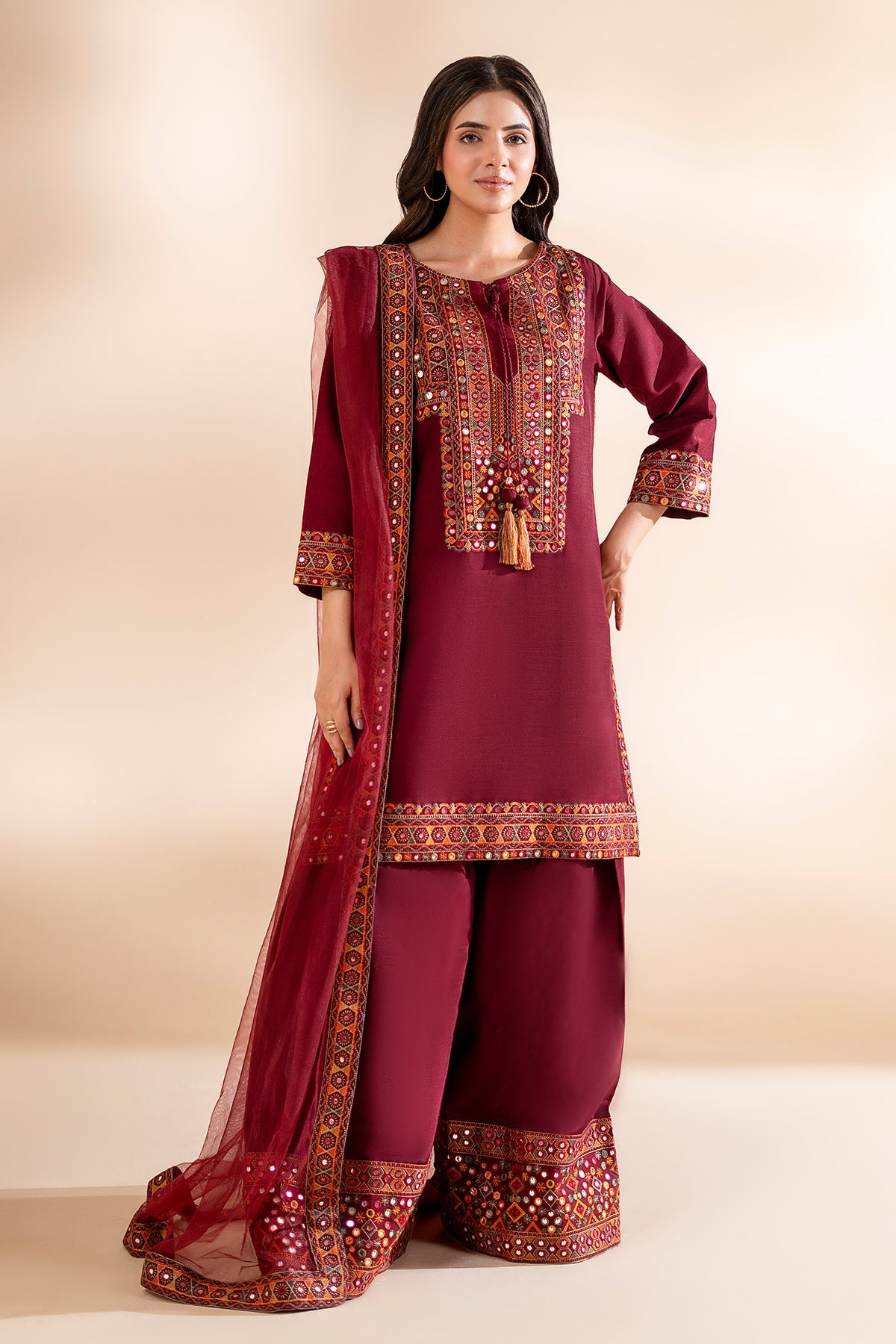3-PC Stitched Embroidered CMA-6-335